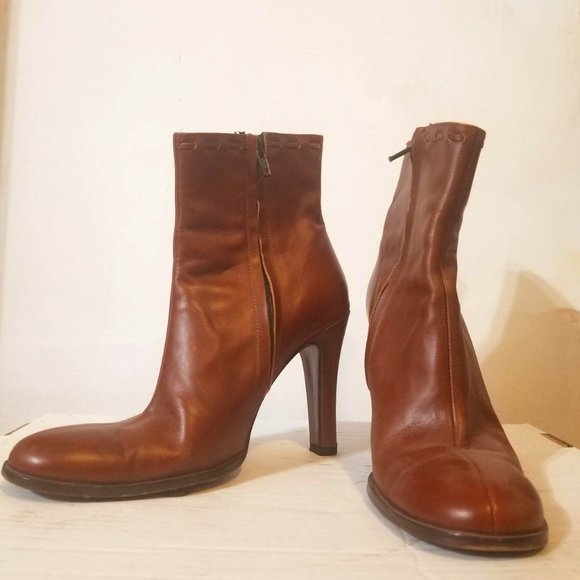 J.CREW BROWN HEEL BOOTS - Picture 2 of 5